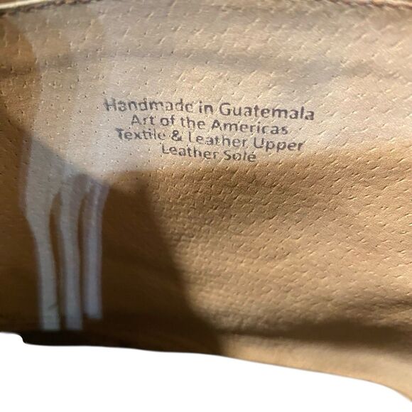 Teysha Handmade Guatemalan Leather Textile Embroidered Ankle Boot Guatemala 8.5 - Picture 4 of 9